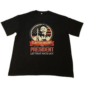 Clayton Bigsby For President Chappelle Show Black Graphic T-Shirt Mens XXXL